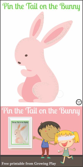 Pin the Tail on the Bunny Game - Free Printable - Growing Play