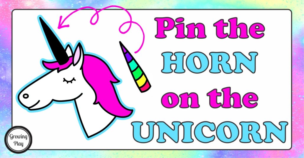 pin the horn on the unicorn growing play