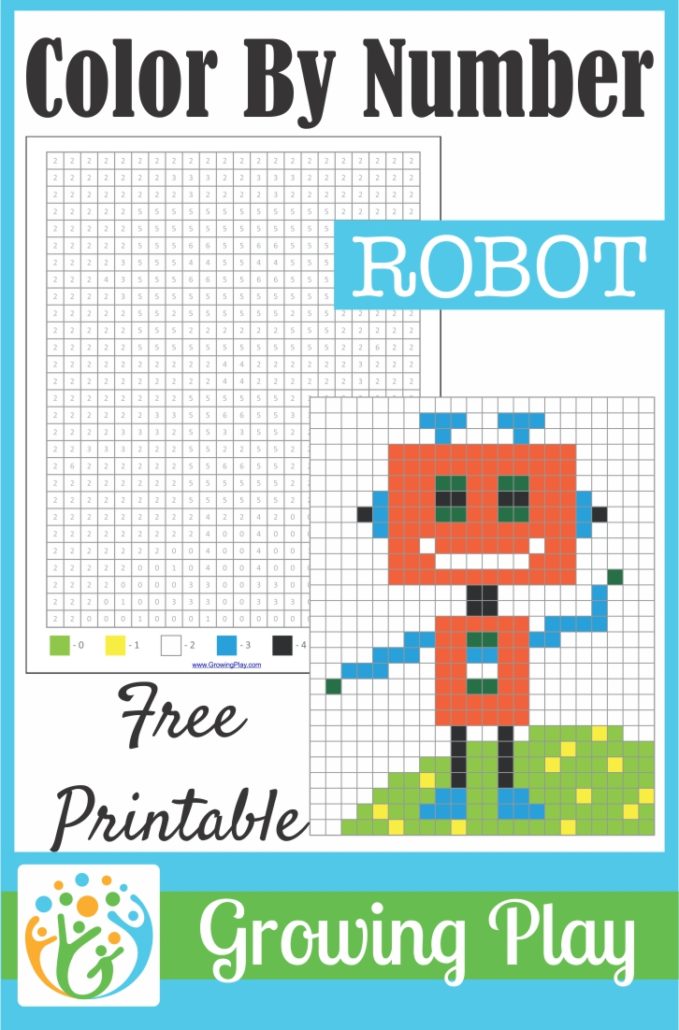 Color by Number Robot - Growing Play