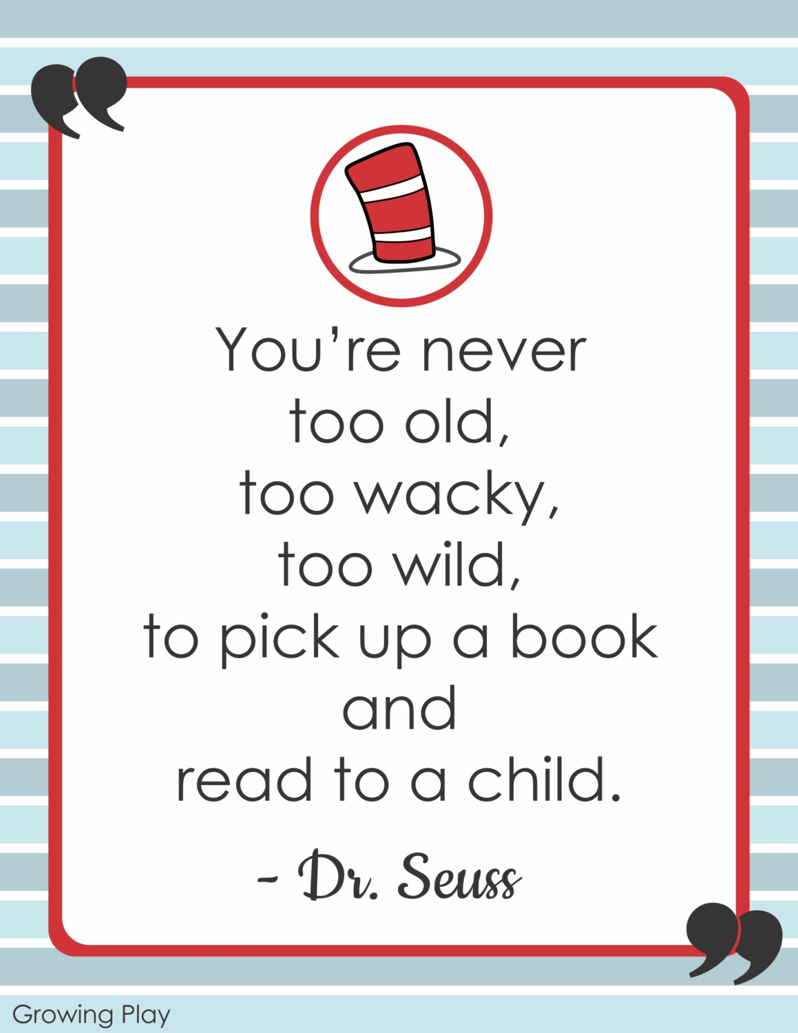 10 Dr. Seuss Inspirational Quotes - Growing Play
