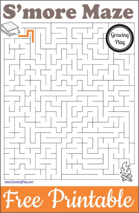 Camping Maze Printable FREE Growing Play Camping Maze Printable FREE Growing Play