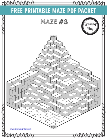 Printable Mazes PDF Packet - FREE - Growing Play