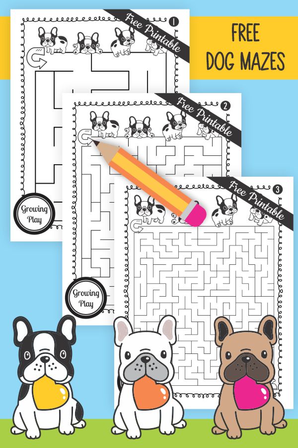 Dog Maze PDF Free Printable - Growing Play