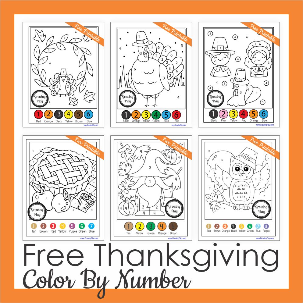 Free Color By Number Printables for Kids