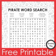 Pirate Word Search PDF Free Printable - Growing Play