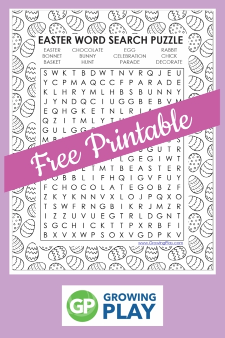 Easter Word Search Printable - FREE - Growing Play