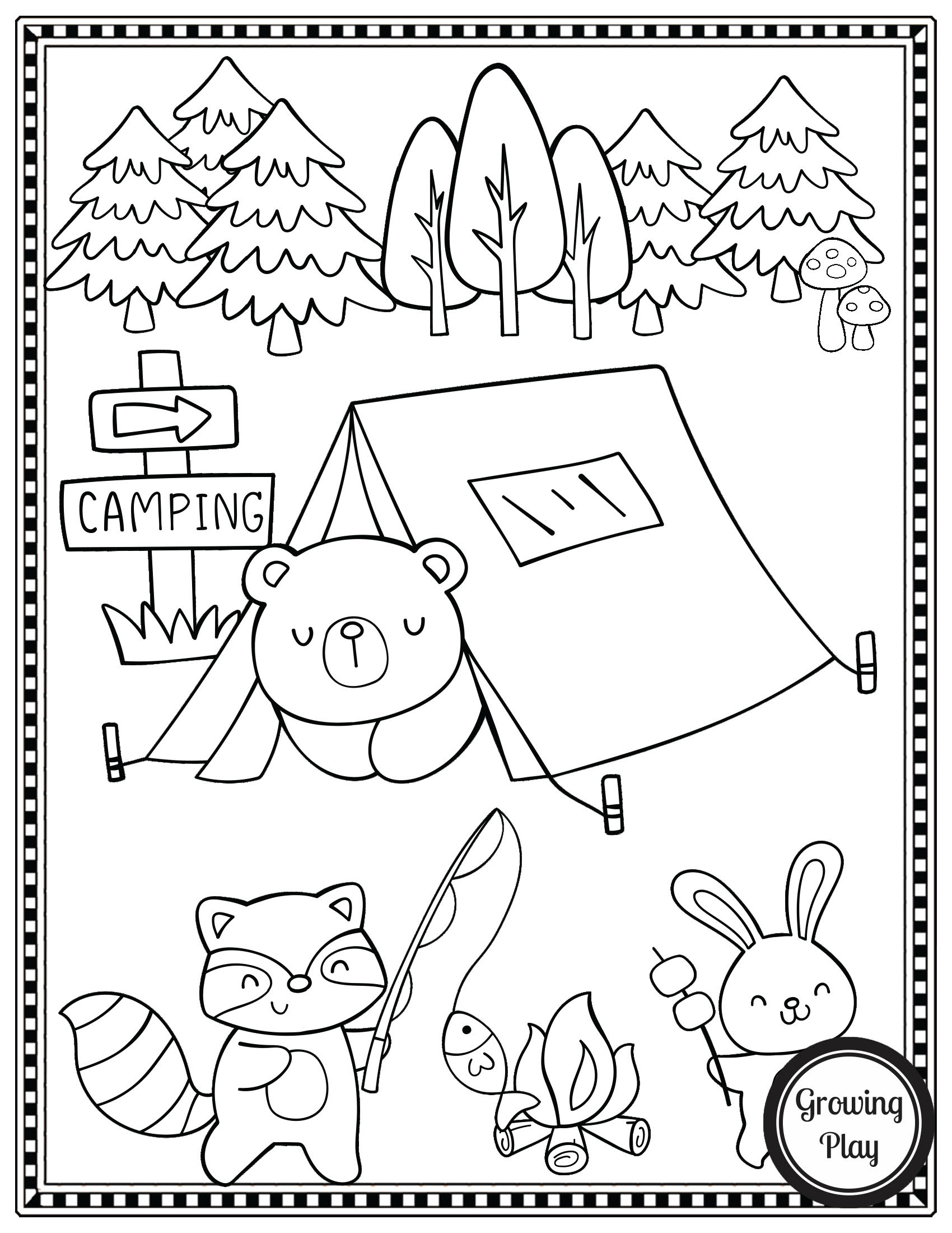 Camping Coloring Pictures To Print Forest Coloring Pa Vrogue co