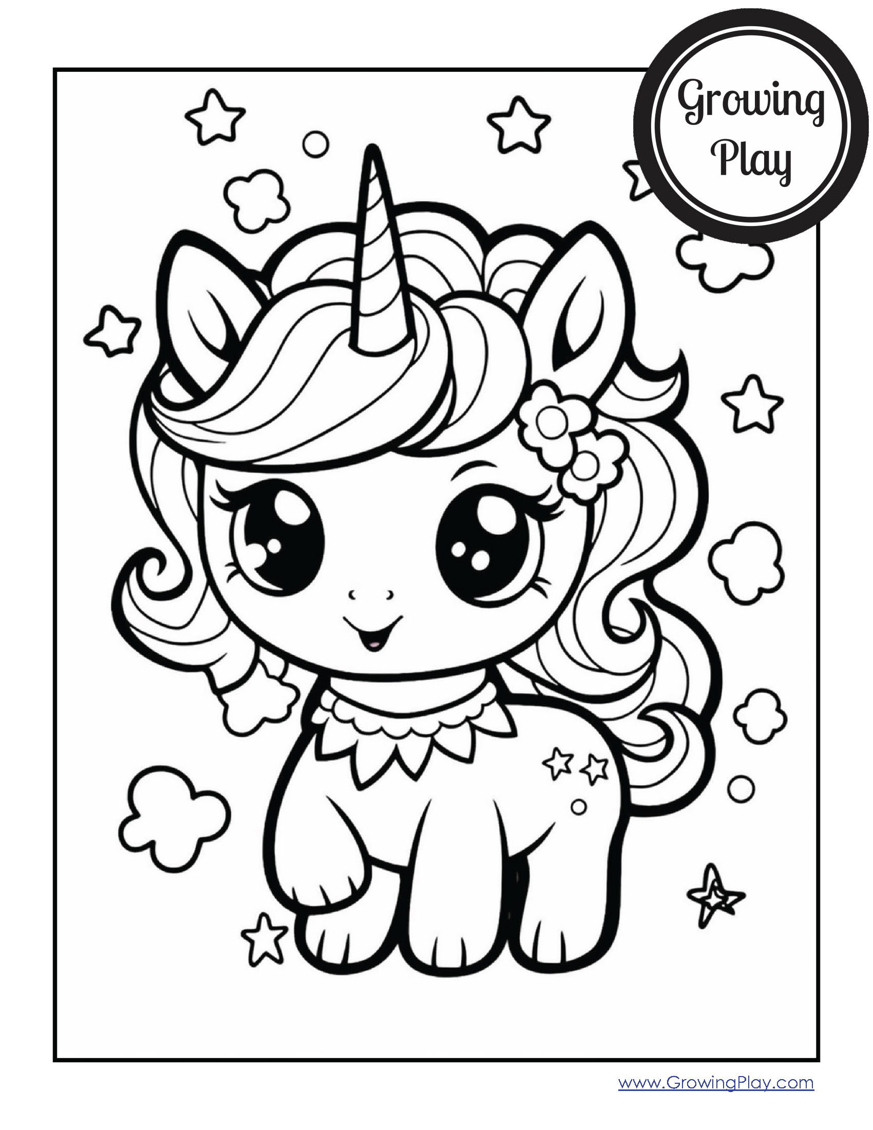 A Cute Unicorn Coloring Pages All For One A Cute Unicorn Coloring Pages All For One
