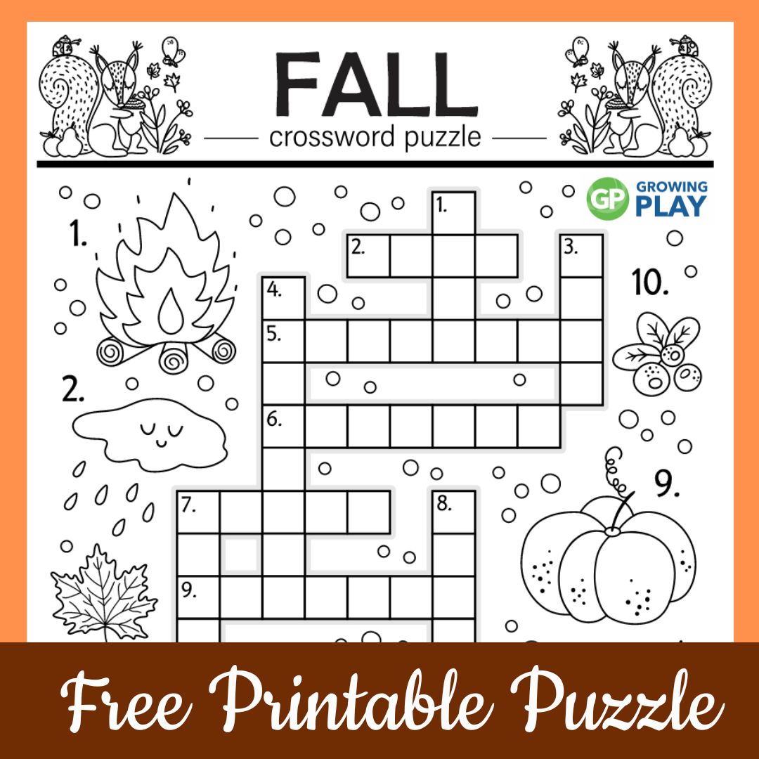 Fall Crossword Puzzle Fall Crossword Puzzle