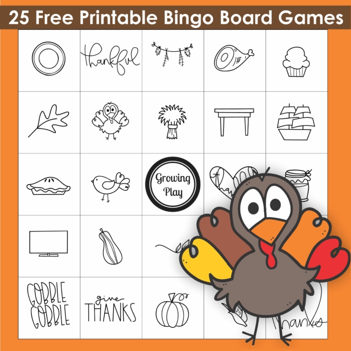 Free Printable Thanksgiving Bingo Cards for Large Groups - Growing Play