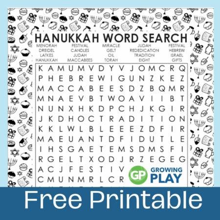 Word Search Puzzles Printable - Growing Play