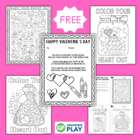 Color Your Heart Out Free Printable Growing Play