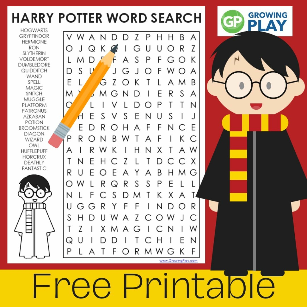 Word Search Puzzles Printable - Growing Play
